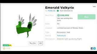 ROBLOX Buying the Emerald Valkyrie (ITS 600K NOW) WTF!!!