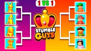 Who is The Best GOLDEN or COMMON 0.46 Skins?  Stumble Guys Tournament Battle  1 VS 1 Battle