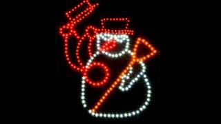 LED snowman greeting