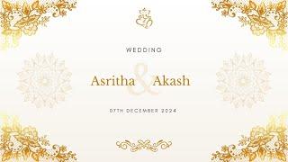 Asritha Weds Akash Wedding Invitation