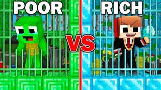 Mikey POOR vs JJ RICH Prison Survival Battle in Minecraft (Maizen)