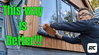 How to use vertical timber cladding at a window or door opening