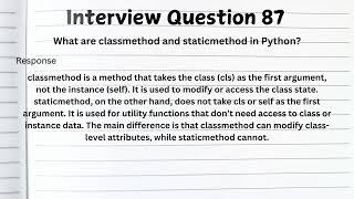 Top 100+ Python Interview Questions & Answers | Freshers & Experienced Candidates | Crack Interviews