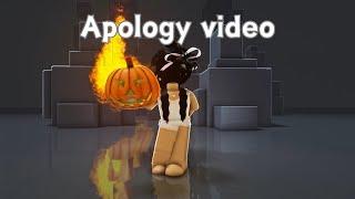 Apology video...