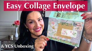 Easy Collage Envelope For Junk Journals with Unboxing Your Creative Studio Feb Kit