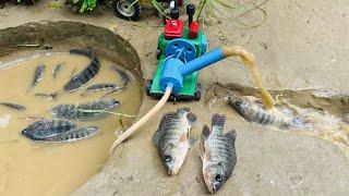 catch fish using mini water pump | fishing exciting | diy tractor ‪@Mini Fish Creator