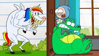 Unicorn Caught On Doorbell Cam! | Boy & Dragon | NEW Cartoon! SEASON 4 | Wildbrain Superheroes