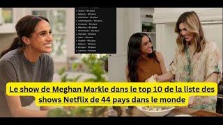 Le show de Meghan Markle dans le top 10 de la liste des shows Netflix de 44 pays dans le monde