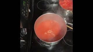 Cooking with the Big Guy uses the blender for tomato sauce!!!!