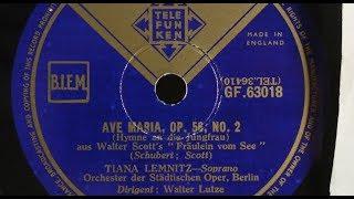 78 RPM - Tiana Lemnitz - Ave Maria (1951) Telefunken GF.63018 - German Soprano