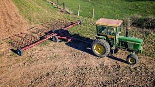 Harrowing | John Deere 4020 & Fuerst Chain Harrow