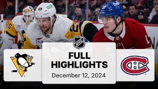 NHL Highlights | Penguins vs. Canadiens - December 12, 2024