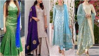 Brocade Banarsi silk suits designs ideas | Latest Brocade salwar kameez | Brocade kurti dress design