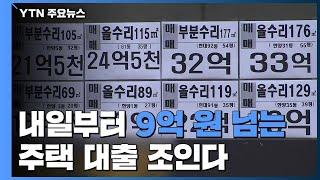 9억 넘는 주택 대출 제한...LTV 비율 20%로 '뚝' / YTN