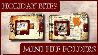 HOLIDAY BITES - MINI FILE FOLDERS - SPECIMEN SLIDES #papercraft #junkjournalideas