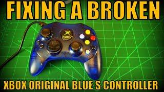 Fixing A Broken Crystal Blue 1ST Gen Microsoft Xbox Original S Controller