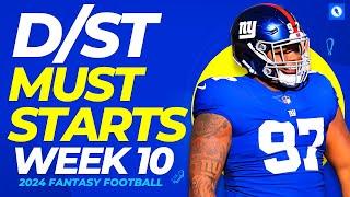 Defense (D/ST) Start Em / Sit Em - Fantasy Football Week 10