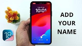 How to Add your Name on iPhone Lock Screen!