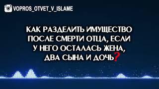 Как разделить имущество после смерти отца, если у него осталась жена, два сына и дочь? |CHE|