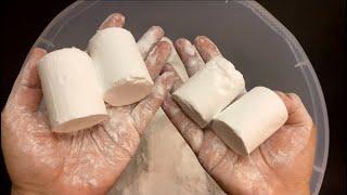 Asmr - crunchy plain baking soda - pressed cornstarch ️ - reformed gym chalk