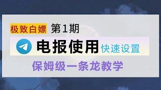 极致白嫖 第1期 TG电报使用 telegram下载、安装、注册、登录、汉化、隐私等等设置 ，保姆级别的一条龙教学。