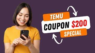 Temu Coupon Code 2024 | 90% OFF | Temu $200 Coupon Bundle