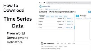 How to download timeseries data from World Development Indicators