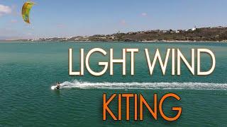 Kite boarding in light wind (detailed kitesurf tutorial)