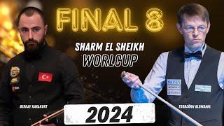 Torbjörn Blomdahl vs Berkay Karakurt Final 8 World Cup 3 Cushion Billiards 2024