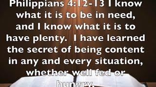 Philippians 4:12-13 Contentment Is Found In...