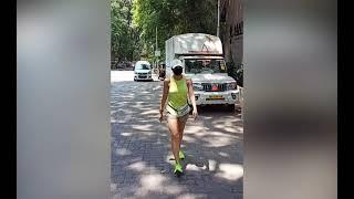 Mandira Bedi snapped walking at Pali Hills/Varinder Chawla