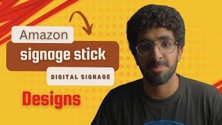 Displaying designs with posterbooking and Amazon signage stick 2025