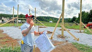 Pole Barn Build on a Budget! Dirt, Concrete and Poles.