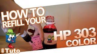 HP 303 Color Cartridge : How To Refill The Cartridge