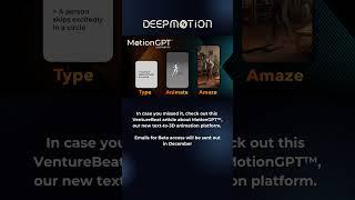 DeepMotion launches MotionGPT™ for text-to-3D animation