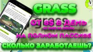 Сколько заработаешь с Grass? | Пассивный доход без вложений | От 8$ в сутки | Дроп уже этим летом