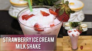 Summer Special Strawberry Ice Cream Milk Shake Recipe|Try At Home| #sabirmunifa