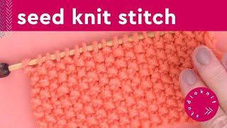 Knit the Easiest Seed Stitch Knitting Pattern (2 Row Repeat)