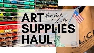 BLICK art supplies HAUL! Visiting NEW YORK  and new colored pencils sets