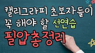 캘리그라피 초보자들이 꼭 해야할 선연습2