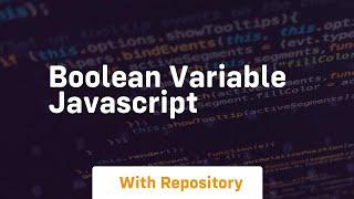 boolean variable javascript