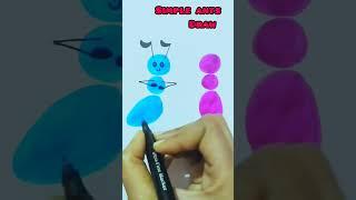 How to draw simple esay ants art #shorts #artwork #trending #viral #satisfying #youtubeshorts