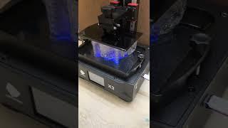 Timelapse of onimask #3 with clear liquid resin printed on my @ANYCUBIC3D  Photon Mono X2