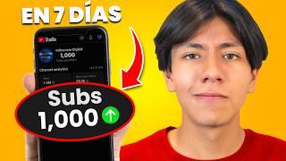 Cómo Crecer En YouTube (1,000 Suscriptores En 7 Días)