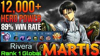 12,000+ MMR Martis with 89% Win Rate! - Top 1 Global Martis by Rivera - Mobile Legends