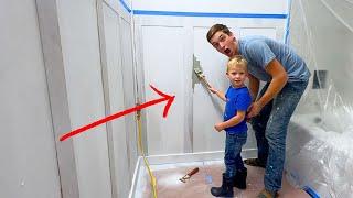 We are finally to this step! Father and son Painting his Bathroom!