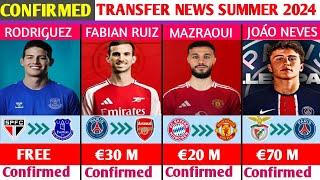 ALL CONFIRMED AND RUMOURS SUMMER TRANSFER NEWS,DONE DEALS,FABIAN RUIZ TO ARSENAL,MAZRAOUI TO UTD