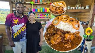 Yuli Cocina LAS SABROSAS Con Paticas De Cerdo. EL CUÑAO VISITA LA NUEVA COCINA. La vida en el campo