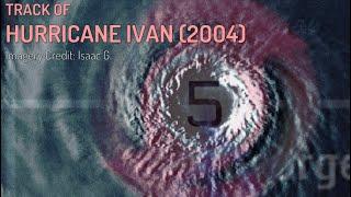 The track of Hurricane Ivan (2004)