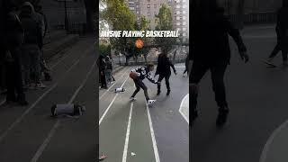 Jay5ive playing basketball in his hood #shorts #ytshorts #rapper #newmusic